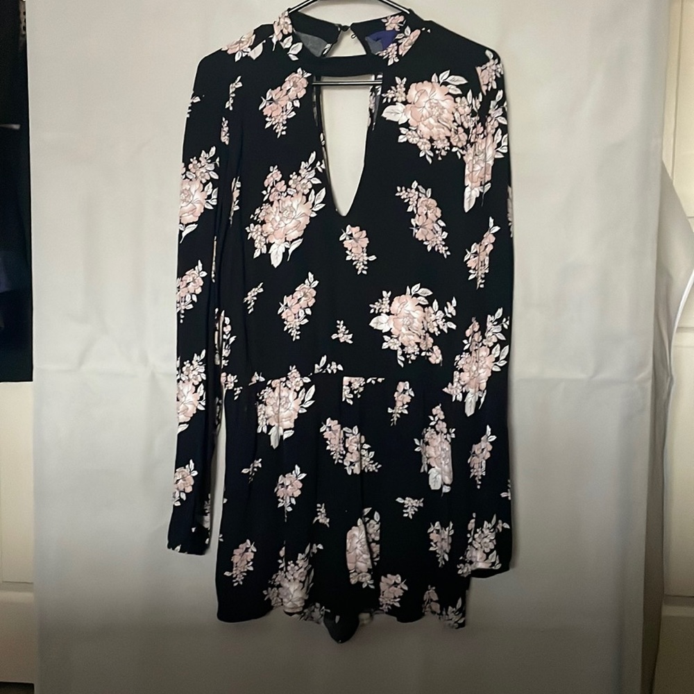 Floral long sleeve romper
